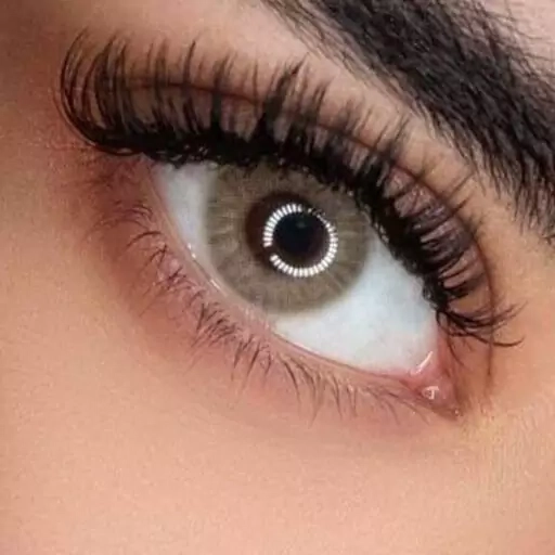پک لنز دهب لومیر براون Lumirere Brown رنگ عسلی زیتونی بدون دور همراه محلول شستشوی لنز دهب حجم 120 میلی لیتر