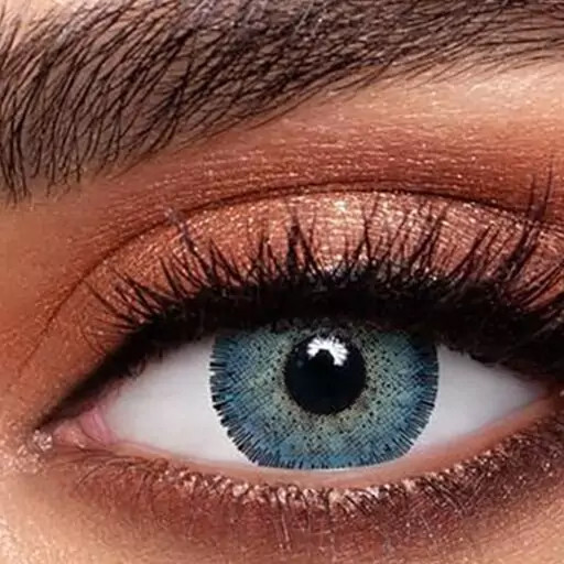 پک لنز دهب لنز لومیر بلو(Lumiere Blue)رنگ ابی اقیانوسی همراه محلول شستشوی لنز دهب حجم 120 میلی لیتر