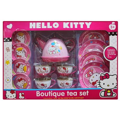 اسباب بازی ست چای خوری فلزی 4 نفره طرح هلو کیتی_اسباب بازی