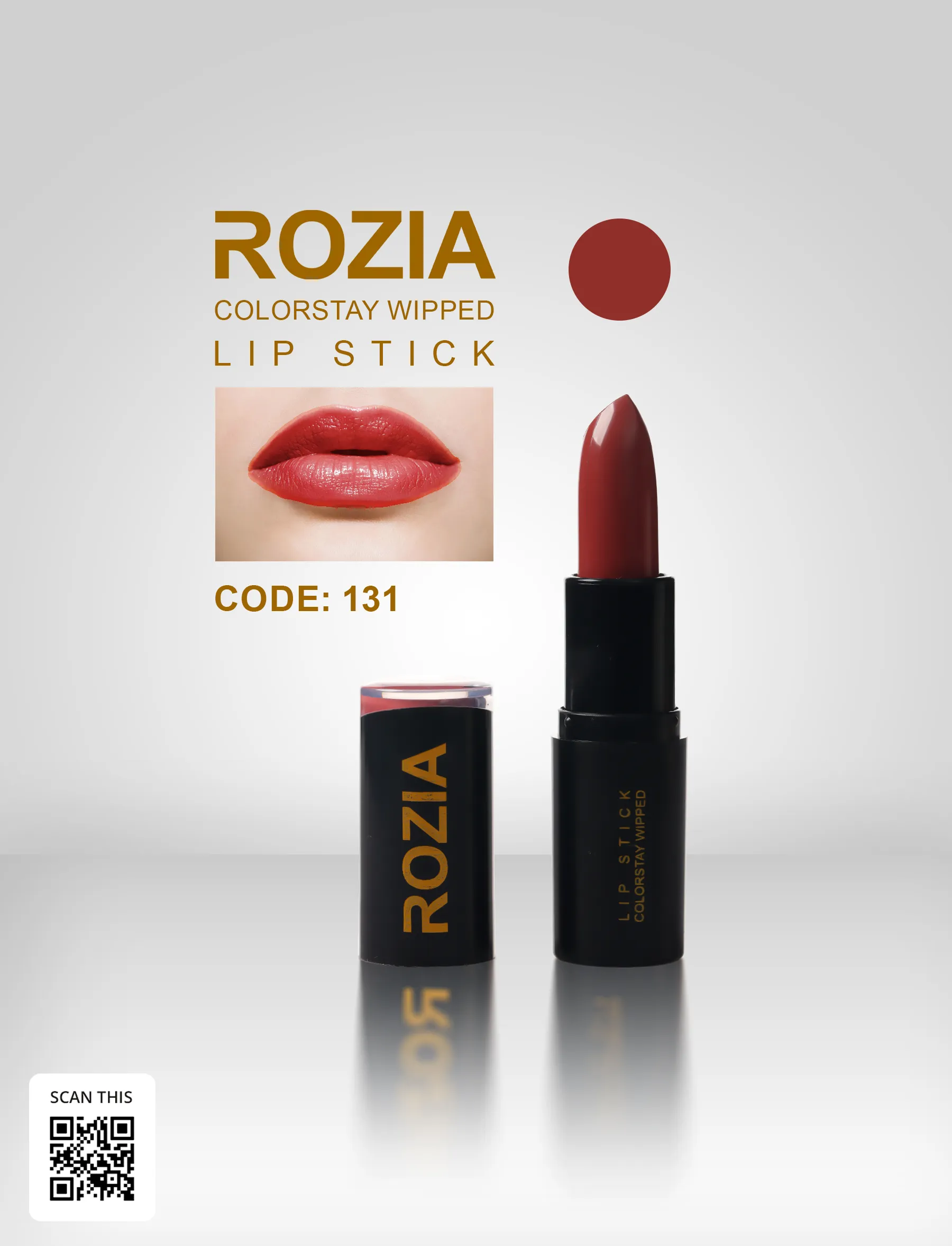 رژ لب جامد رزیا شماره 131