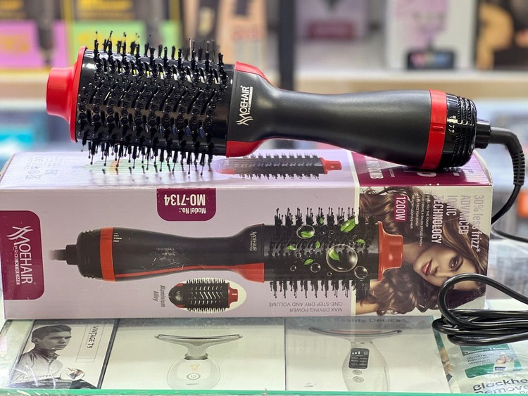 سشوار برسدار چرخشی حرفهای NOEHAIR مدل MO-734 با توان 1200 وات
