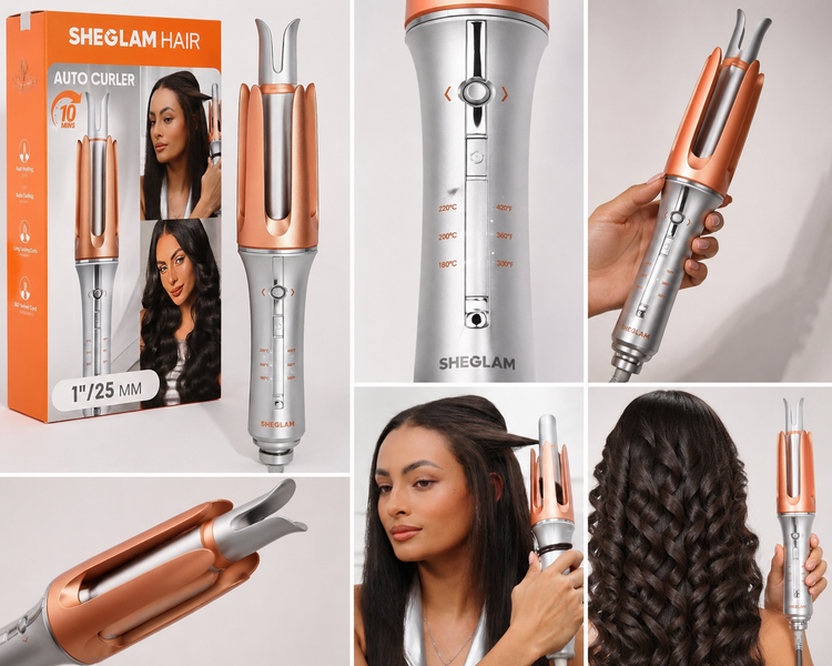 فرکننده اتوماتیک مو SHEGLAM HAIR AUTO CURLER مدل 25 میلیمتری