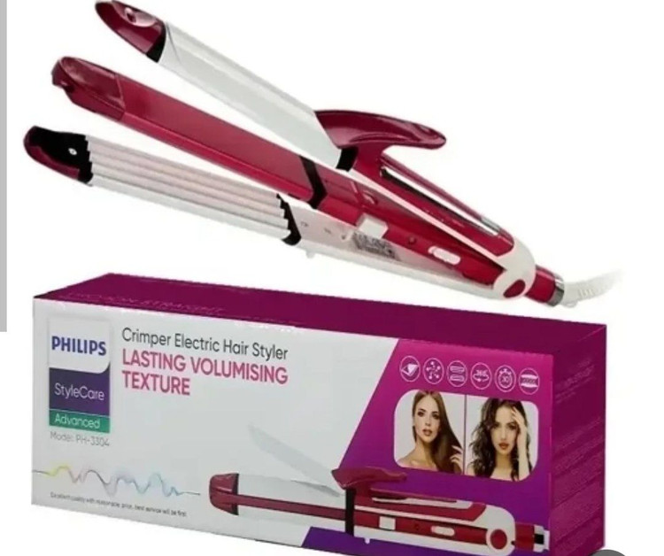 اتو مو ۳ کاره فیلیپس Philips PH-3304 | صافکننده، ویو ریز و فرکننده مو
