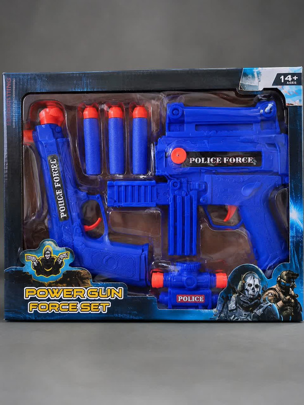 تفنگ اسباببازی پسرانه مدل Power Gun Force Set | ست تفنگ و تجهیزات بازی