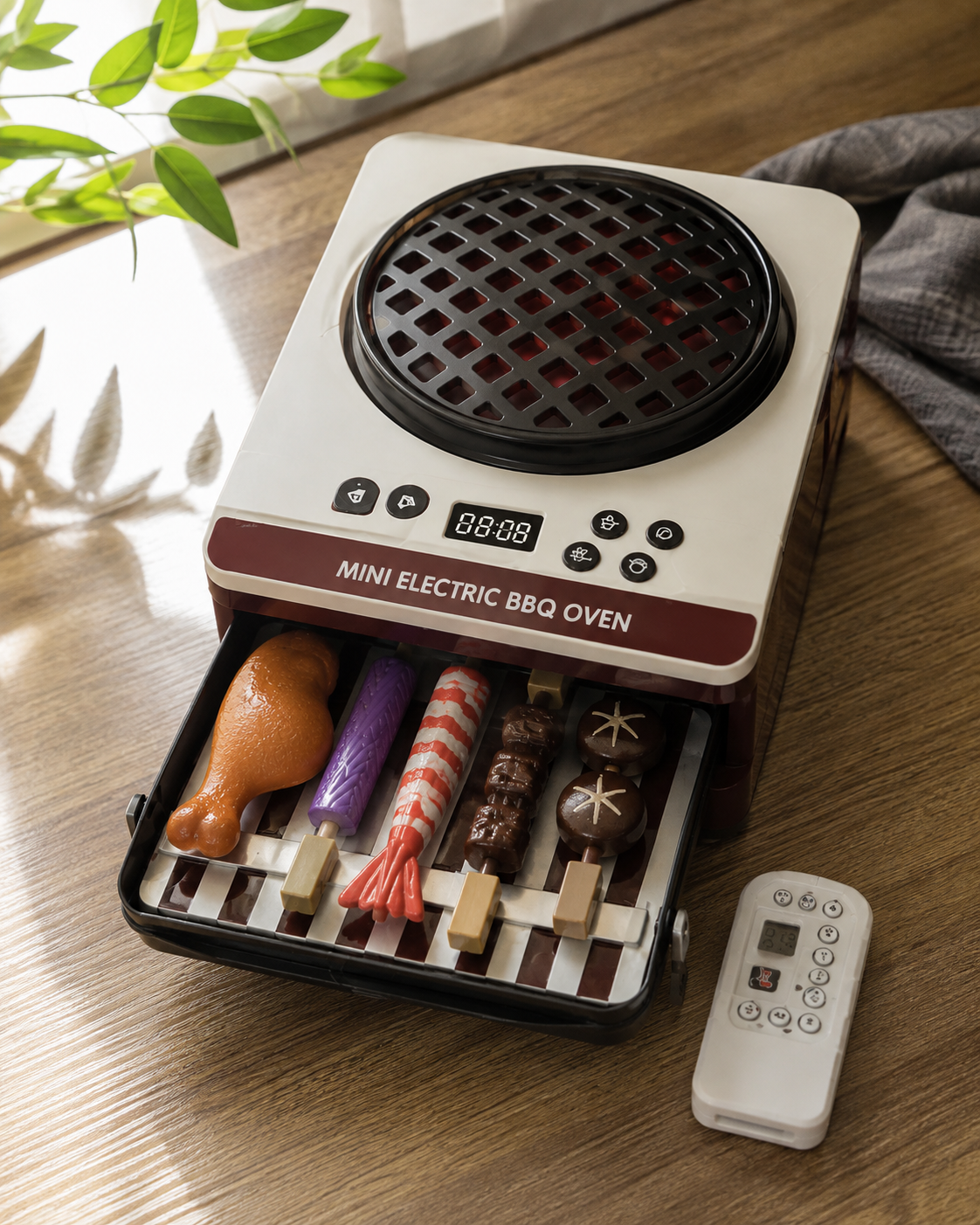 اسباببازی اجاق باربیکیو برقی مینی مدل Mini Electric BBQ Oven | ست ۸ تکه