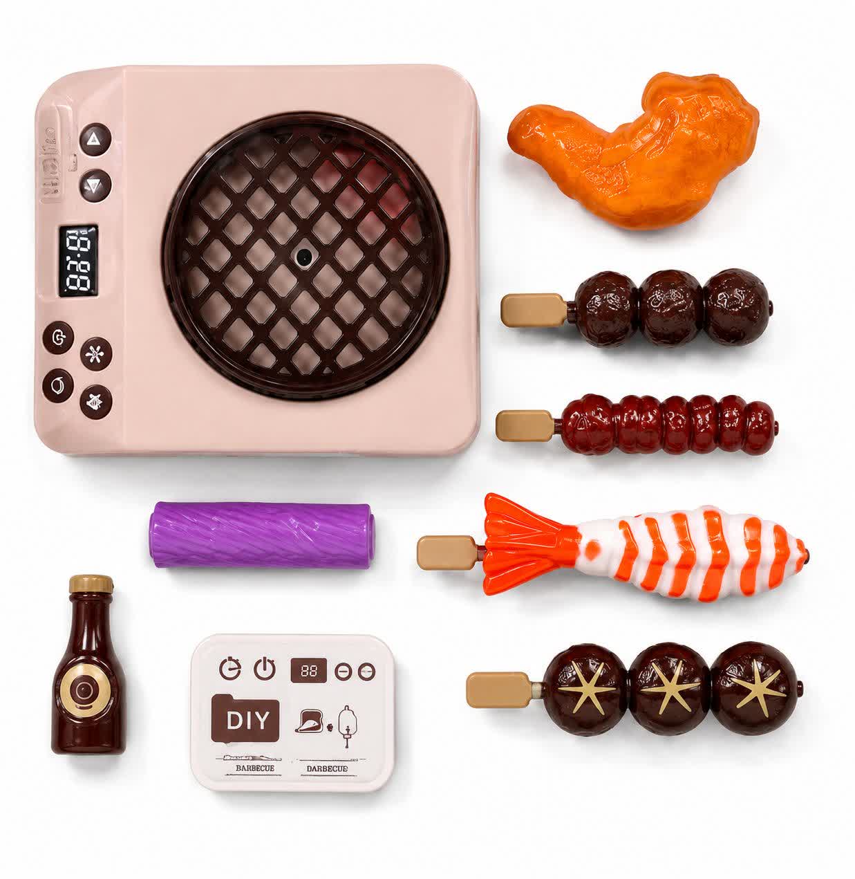 اسباببازی اجاق باربیکیو برقی مینی مدل Mini Electric BBQ Oven | ست ۸ تکه
