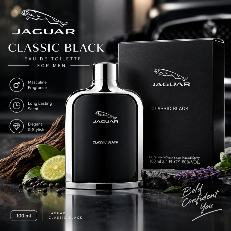 ادکلن جگوار کلاسیک بلک مردانه Jaguar Classic Black Eau de Toilette