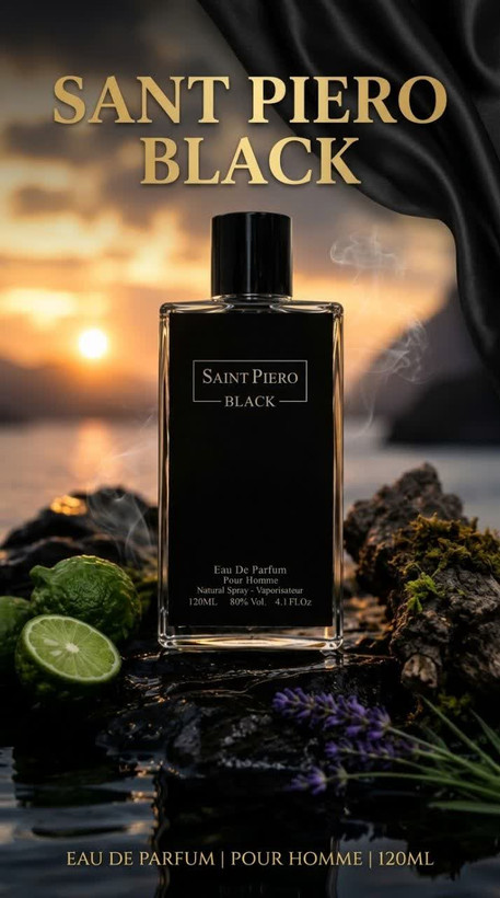 ادکلن مردانه سنت پیرو بلک saint piero black حجم 120 میلی لیتر